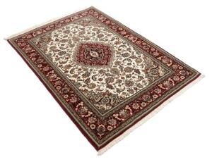 Tappeto Ilaam Medaglione Floreale Avorio Rosso 107x155 Cm