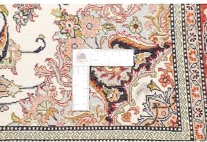 Tappeto Ilaam Medaglione Floreale Avorio Rosso 106x158 Cm