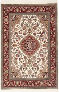 Tappeto Ilaam Medaglione Floreale Avorio Rosso 106x158 Cm
