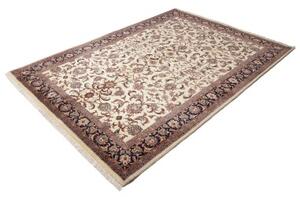 Tappeto Bidjar Con Seta Floreale Avorio Blu Scuro 170x241 Cm