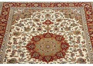 Tappeto Ilaam Medaglione Floreale Avorio Rosso Ruggine 100x145 Cm