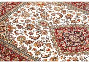 Tappeto Ilaam Medaglione Floreale Avorio Rosso 106x162 Cm