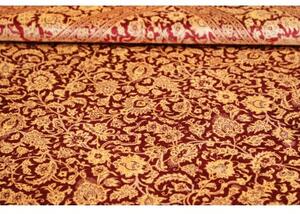 Tappeto Ghom Seta Floreale Rosso Avorio 162x240 Cm