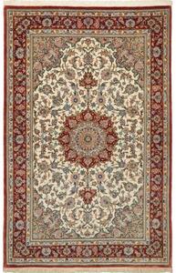 Tappeto Ilaam Medaglione Floreale Avorio Rosso Ruggine 100x145 Cm