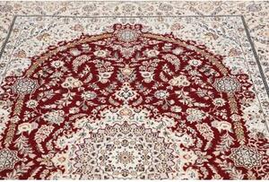 Tappeto Nain 6la Medaglione Floreale Avorio Rosso 158x248 Cm