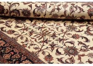 Tappeto Bidjar Con Seta Floreale Avorio Blu Scuro 170x241 Cm