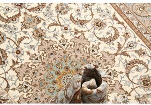 Tappeto Isfahan Medaglione Floreale Avorio Sabbia 155x240 Cm