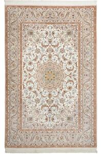Tappeto Isfahan Medaglione Floreale Avorio Sabbia 155x240 Cm