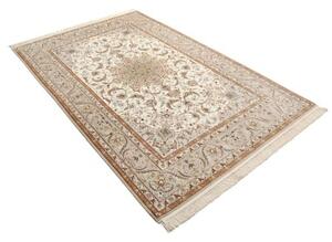 Tappeto Isfahan Medaglione Floreale Avorio Sabbia 155x240 Cm
