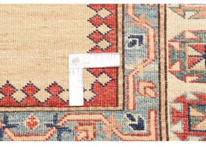 Tappeto Kazak Fine Geometrico Beige Rosso Mattone Corsia 83x322 Cm