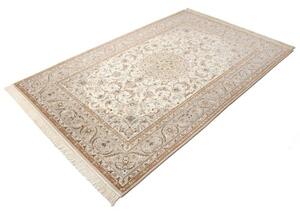 Tappeto Isfahan Medaglione Floreale Avorio Sabbia 155x240 Cm