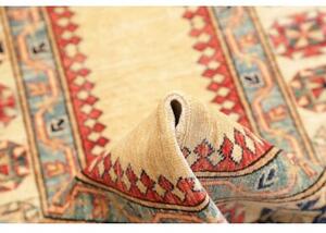Tappeto Kazak Fine Geometrico Beige Rosso Mattone Corsia 83x322 Cm