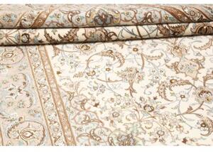 Tappeto Isfahan Medaglione Floreale Avorio Sabbia 155x240 Cm