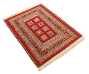Tappeto Nimbaft Fine Geometrico Rosso Beige 91x118 Cm