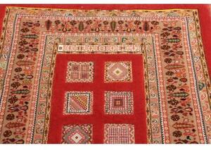 Tappeto Nimbaft Fine Geometrico Rosso Beige 91x118 Cm