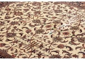 Tappeto Bidjar Con Seta Floreale Avorio Blu Scuro 170x241 Cm