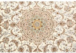 Tappeto Isfahan Medaglione Floreale Avorio Sabbia 155x240 Cm