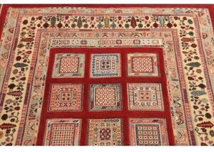 Tappeto Nimbaft Geometrico Rosso Avorio 105x143 Cm