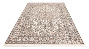 Tappeto Nain 6la Medaglione Floreale Avorio Blu Scuro 163x238 Cm