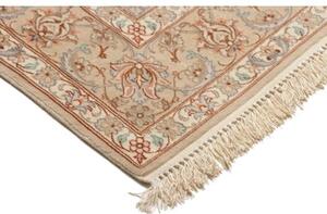 Tappeto Isfahan Medaglione Floreale Avorio Beige 107x166 Cm