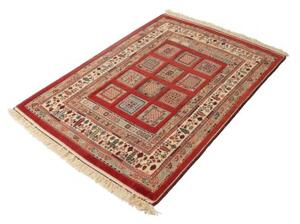 Tappeto Nimbaft Geometrico Rosso Avorio 105x143 Cm