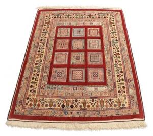 Tappeto Nimbaft Geometrico Rosso Avorio 105x143 Cm