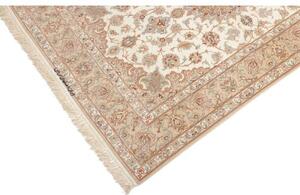 Tappeto Isfahan Medaglione Floreale Avorio Beige 107x166 Cm