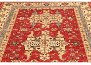 Tappeto Kazak Fine Stilizzato Rosso Avorio 170x264 Cm