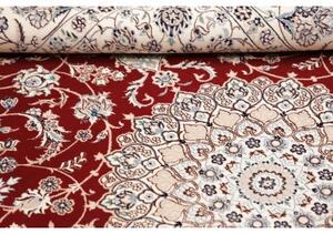 Tappeto Nain 6la Medaglione Floreale Rosso Avorio 152x241 Cm
