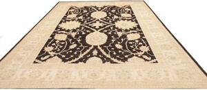 Tappeto Zigler Fine Stilizzato Marrone Scuro Beige 302x409 Cm