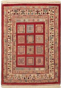 Tappeto Nimbaft Geometrico Rosso Avorio 105x143 Cm