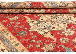 Tappeto Kazak Fine Stilizzato Rosso Avorio 170x264 Cm