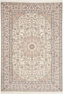 Tappeto Nain 6la Medaglione Floreale Avorio Blu Scuro 163x238 Cm