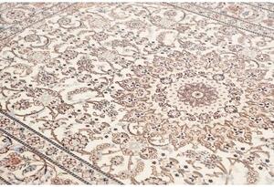 Tappeto Nain 6la Medaglione Floreale Avorio Blu Scuro 163x238 Cm