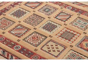 Tappeto Nimbaft Geometrico Beige Rosso Mattone 85x118 Cm