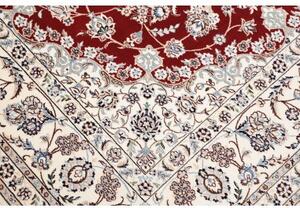 Tappeto Nain 6la Medaglione Floreale Rosso Avorio 152x241 Cm