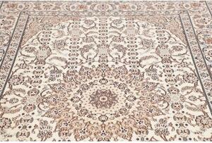 Tappeto Nain 6la Medaglione Floreale Avorio Blu Scuro 163x238 Cm