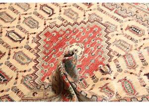 Tappeto Kazak Fine Stilizzato Beige Rosso 206x299 Cm