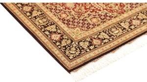 Tappeto Ghom Seta Medaglione Floreale Rosso Avorio 80x120 Cm