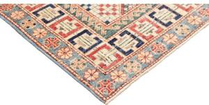 Tappeto Kazak Fine Geometrico Azzurro Beige 148x212 Cm
