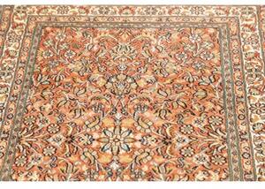 Tappeto Kashmir Floreale Ruggine Beige Corsia 79x296 Cm