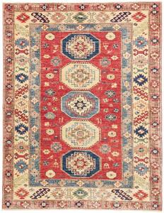 Tappeto Kazak Fine Geometrico Rosso Mattone Blu 148x191 Cm