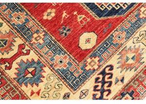 Tappeto Kazak Fine Geometrico Rosso Mattone Blu 148x191 Cm