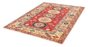 Tappeto Kazak Fine Geometrico Rosso Mattone Blu 148x191 Cm