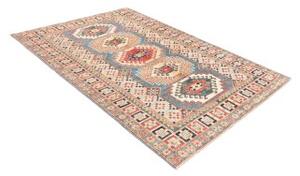 Tappeto Kazak Fine Geometrico Azzurro Beige 148x212 Cm