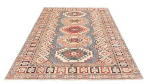 Tappeto Kazak Fine Geometrico Azzurro Beige 148x212 Cm