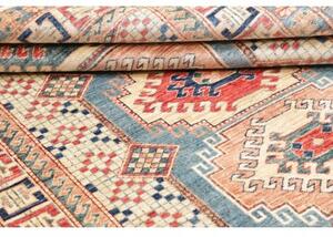 Tappeto Kazak Fine Geometrico Azzurro Beige 148x212 Cm