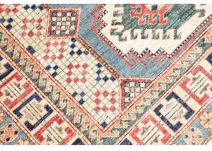 Tappeto Kazak Fine Geometrico Azzurro Beige 148x212 Cm