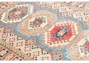 Tappeto Kazak Fine Geometrico Azzurro Beige 148x212 Cm