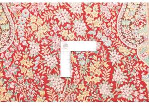 Tappeto Ghom Seta Floreale Rosso Verde 58x87 Cm